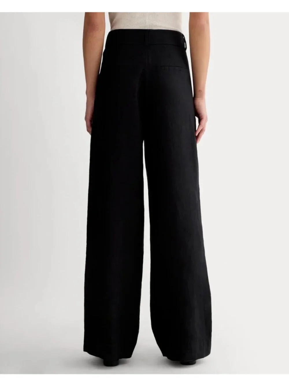 Everlane The Linen Way-High Drape Pants in Black 2 Short New Womens Dressy Trous